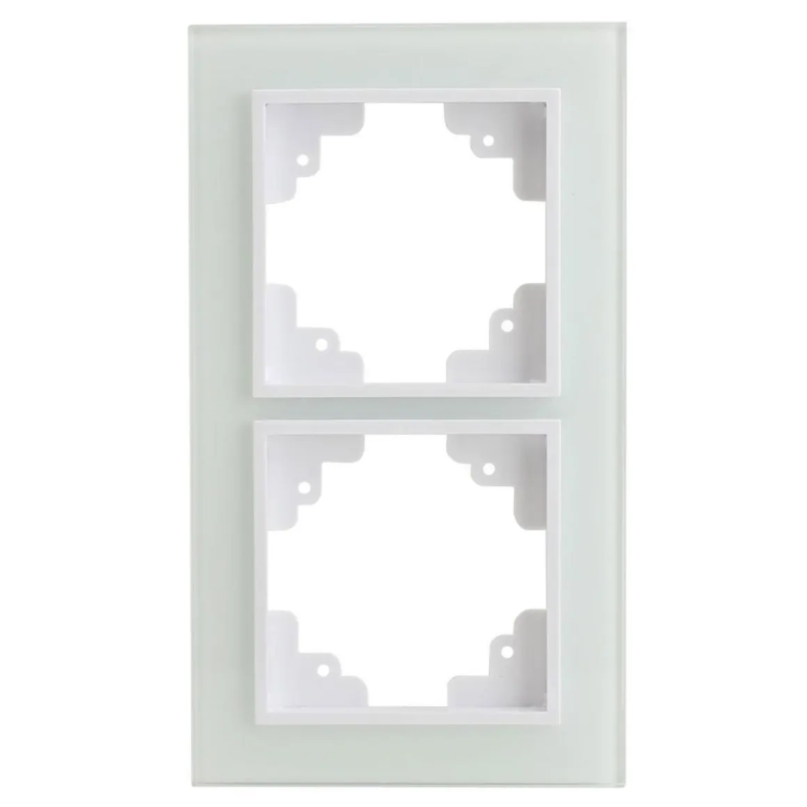 Abdeckrahmen Melbourne 2-fach Echtglas Serie 706