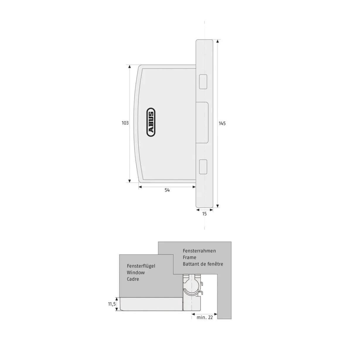 Abus Fenstersicherung FAS97 W