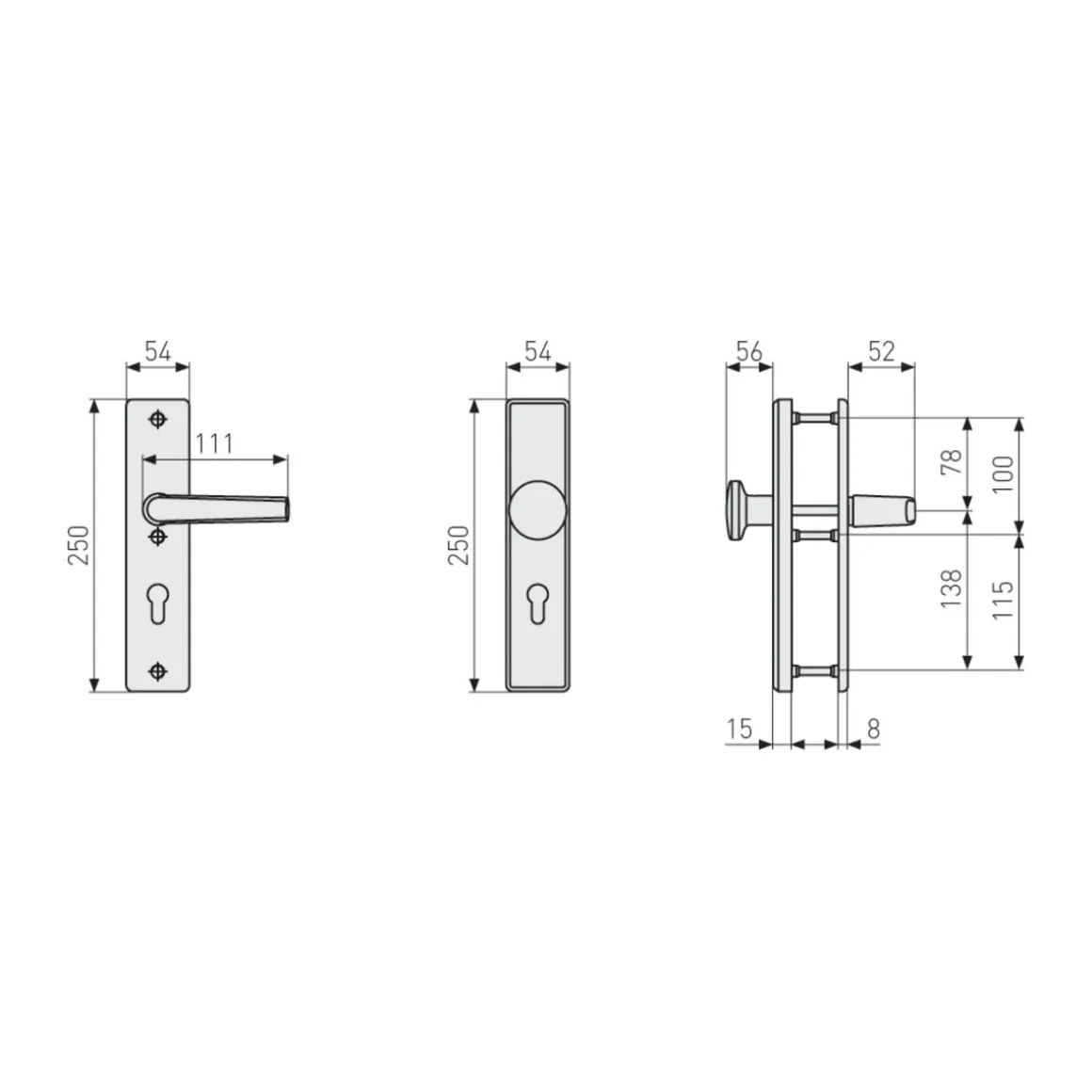 Abus Schutzbeschlag KLN 314 F1 beidseitig