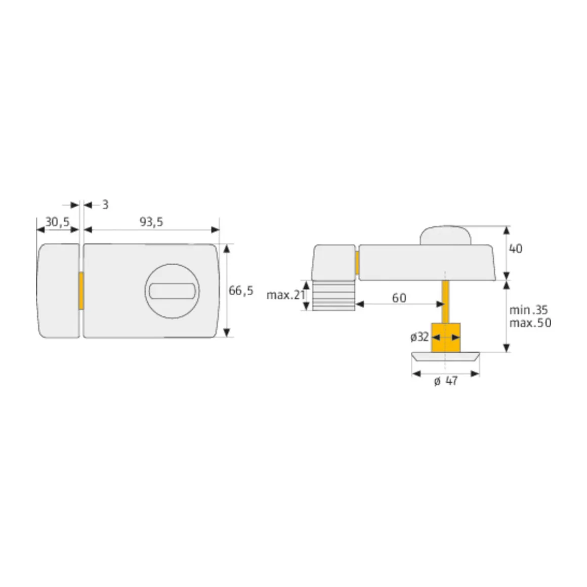 Abus Türzusatzschloss 2110 W