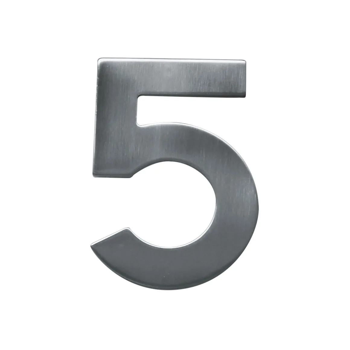 Alpertec Edelstahl-Hausnummer 5 satiniert