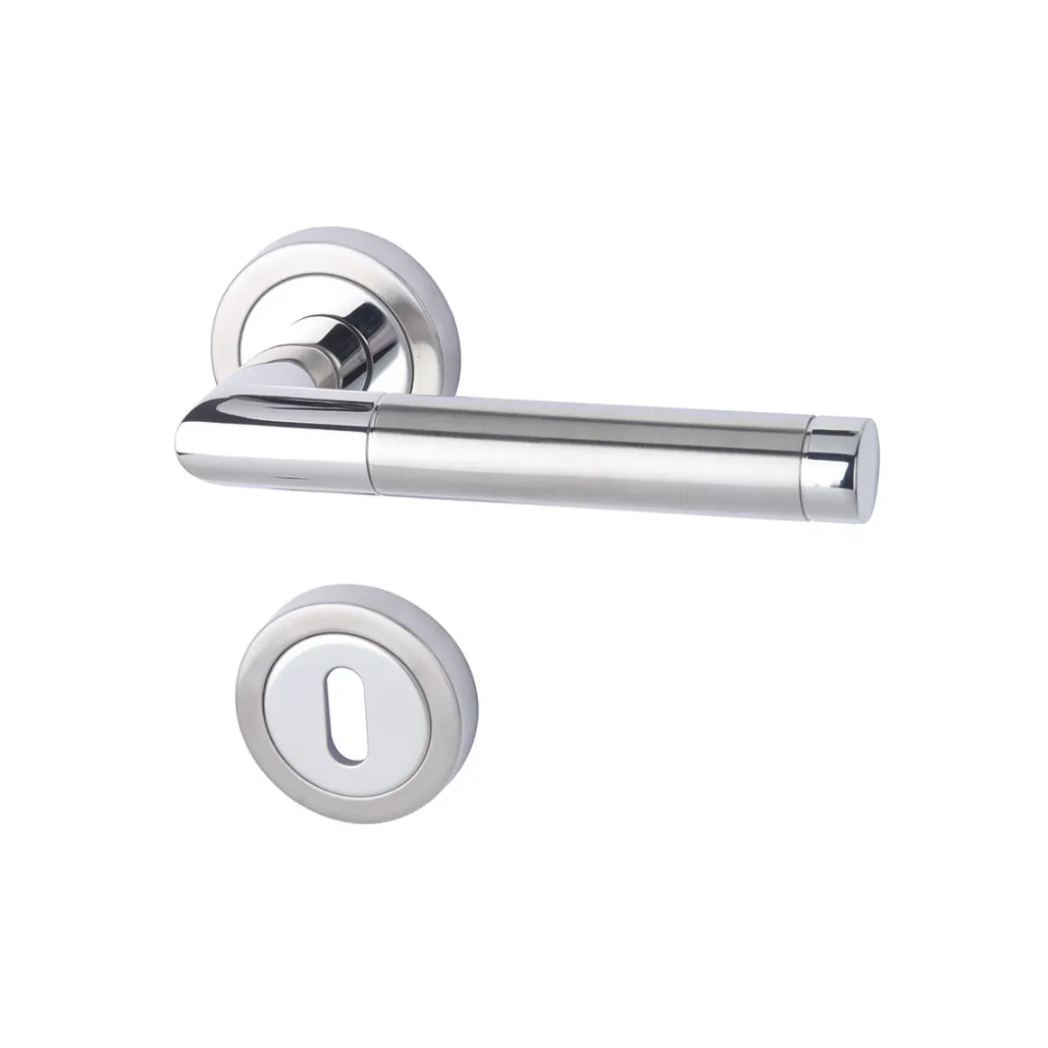Alpertec Rosettengarnitur Dallas II-R Edelstahl poliert/satiniert BB