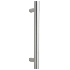 Alpertec Stoßgriff Edelstahl Durchmesser 30 mm Stütze gerade satiniert