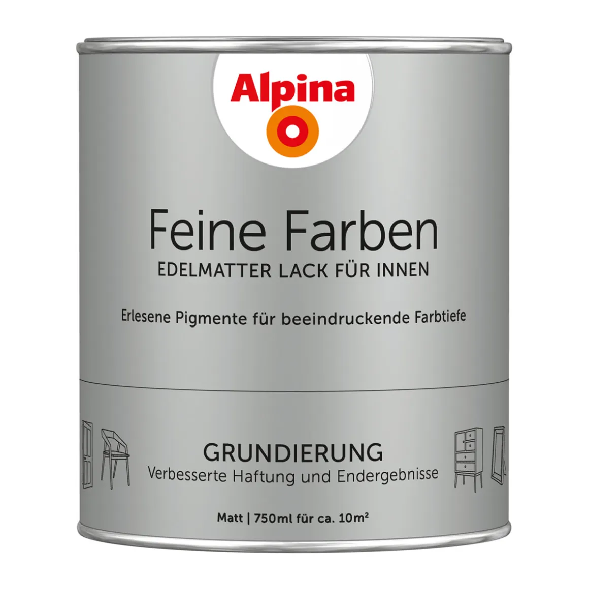Alpina Buntlack Feine Farben Lack Grundierung 750ml