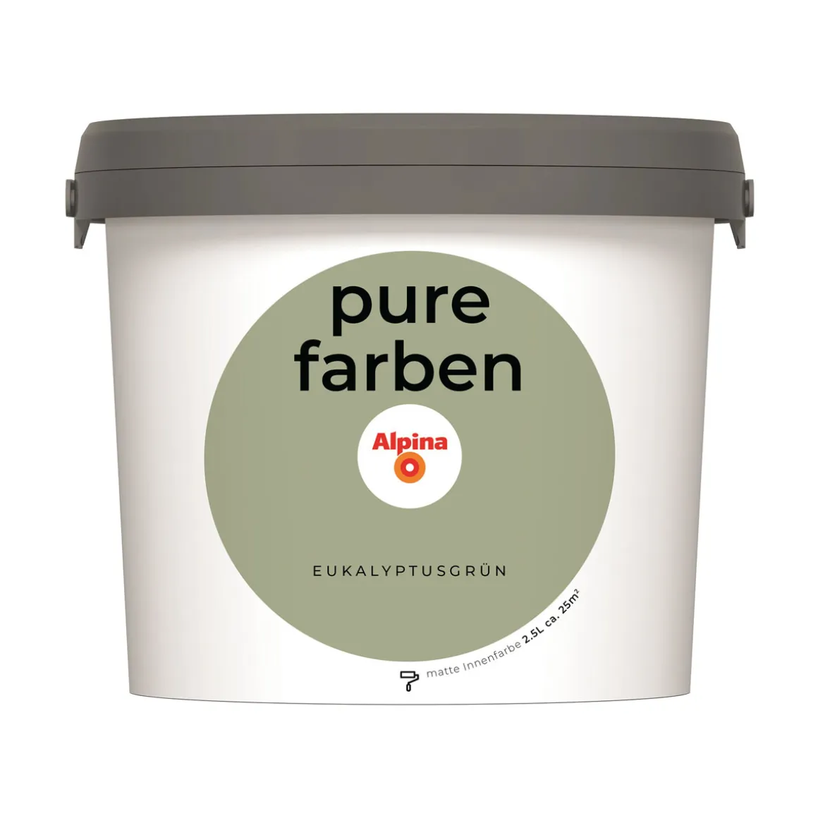 Alpina Innenfarbe pure farben 2,5 L Eukalyptusgrün matt