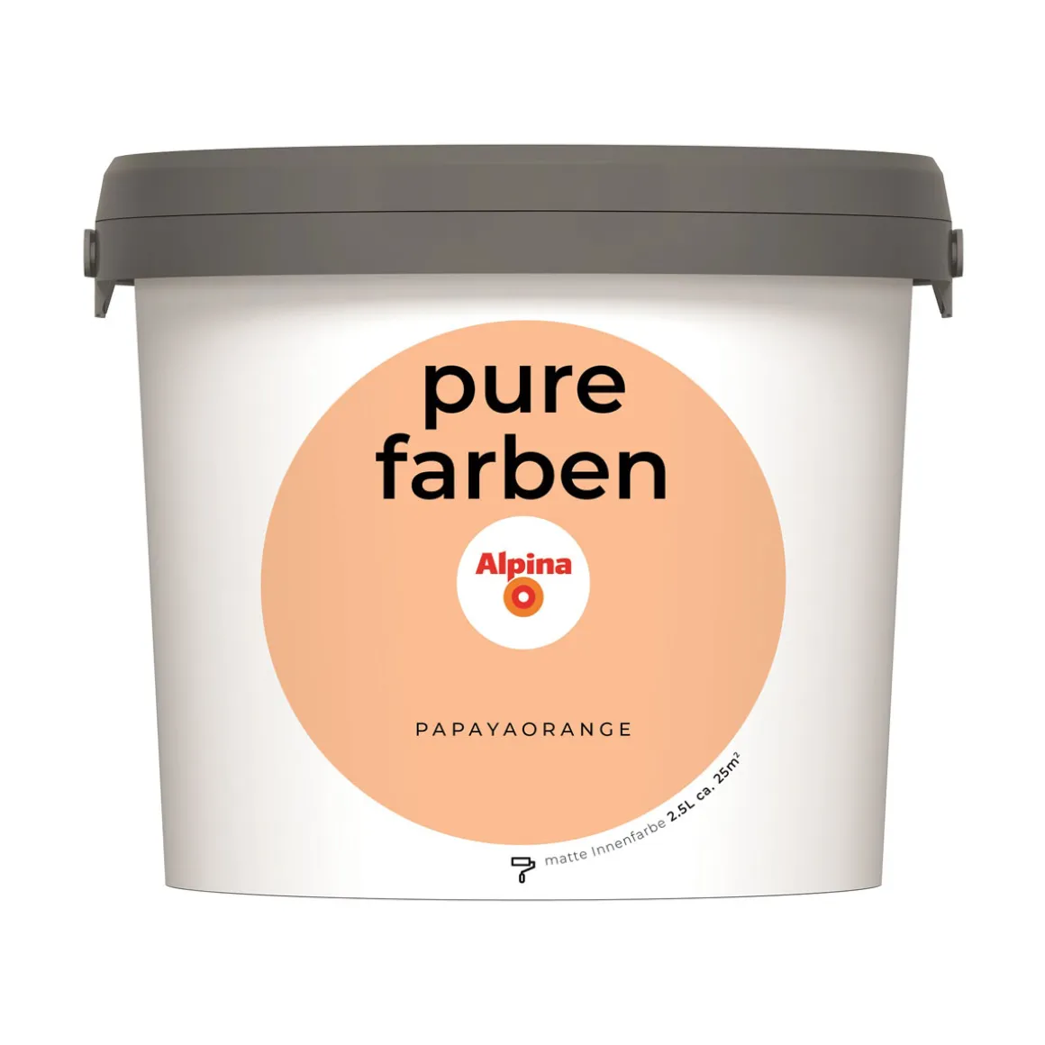 Alpina Innenfarbe pure farben 2,5 L Papayaorange matt