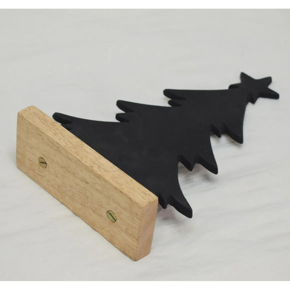 Aluminium Baum auf Sockel schwarz H21 cm