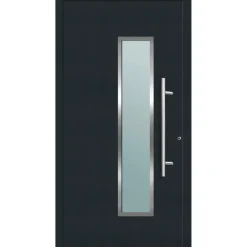 Aluminium Sicherheits-Haustür Ravenna Exklusiv 75 mm anthrazit 100 x 210 cm Anschlag rechts inkl Griffset