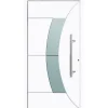Aluminium Sicherheits-Haustür Verona Superior 60 mm weiß 100 x 210 cm Anschlag rechts inkl Griffset