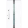 Aluminium Sicherheits-Haustür Ferrara Exklusiv 75 mm weiß 110 x 210 cm Anschlag links inkl Griffset