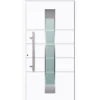 Aluminium Sicherheits-Haustür Turin Superior 60 mm weiß 110 x 210 cm Anschlag links inkl Griffset