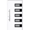 Aluminium Sicherheits-Haustür Siena Superior 60 mm weiß 100 x 210 cm Anschlag links inkl Griffset