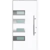 Aluminium Sicherheits-Haustür Neapel Superior 60 mm weiß 110 x 210 cm Anschlag rechts inkl Griffset