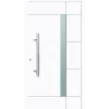 Aluminium Sicherheits-Haustür Vicenza Exklusiv 75 mm weiß 100 x 210 cm Anschlag links inkl Griffset