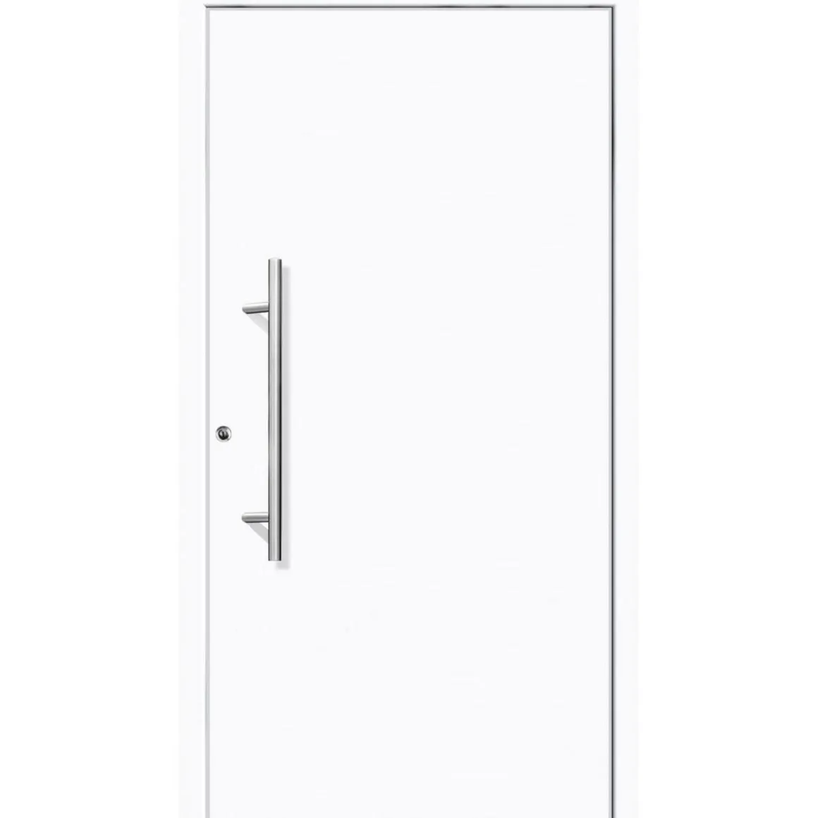 Aluminium Sicherheits-Haustür Latina Superior 60 mm weiß 100 x 210 cm Anschlag links inkl Griffset
