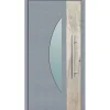Aluminium Sicherheits-Haustür Modena Superior 60 mm grau 110 x 210 cm Anschlag rechts inkl Griffset