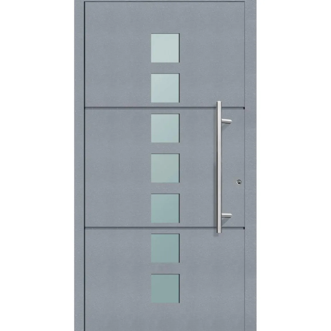 Aluminium Sicherheits-Haustür Tarent Exklusiv 75 mm grau 100 x 210 cm Anschlag links inkl Griffset