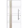 Aluminium Sicherheits-Haustür Monza Superior 60 mm weiß 110 x 210 cm Anschlag rechts inkl Griffset