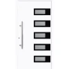 Aluminium Sicherheits-Haustür Siena Exklusiv 75 mm weiß 110 x 210 cm Anschlag links inkl Griffset