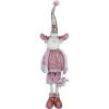 Ambientis Elch Junge stehend mit Stern 32 cm rosa