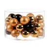 Ambientis Glaskugeln 6 cm schwarz gold Mix