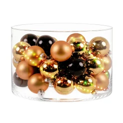 Ambientis Glaskugeln 6 cm schwarz gold Mix