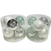 Ambientis Glaskugeln 8 cm salbei Mix 6er Box