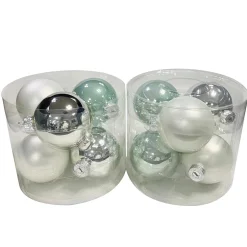 Ambientis Glaskugeln 8 cm salbei Mix 6er Box