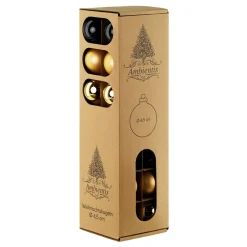 Ambientis Glaskugeln 4,5 cm schwarz gold Mix