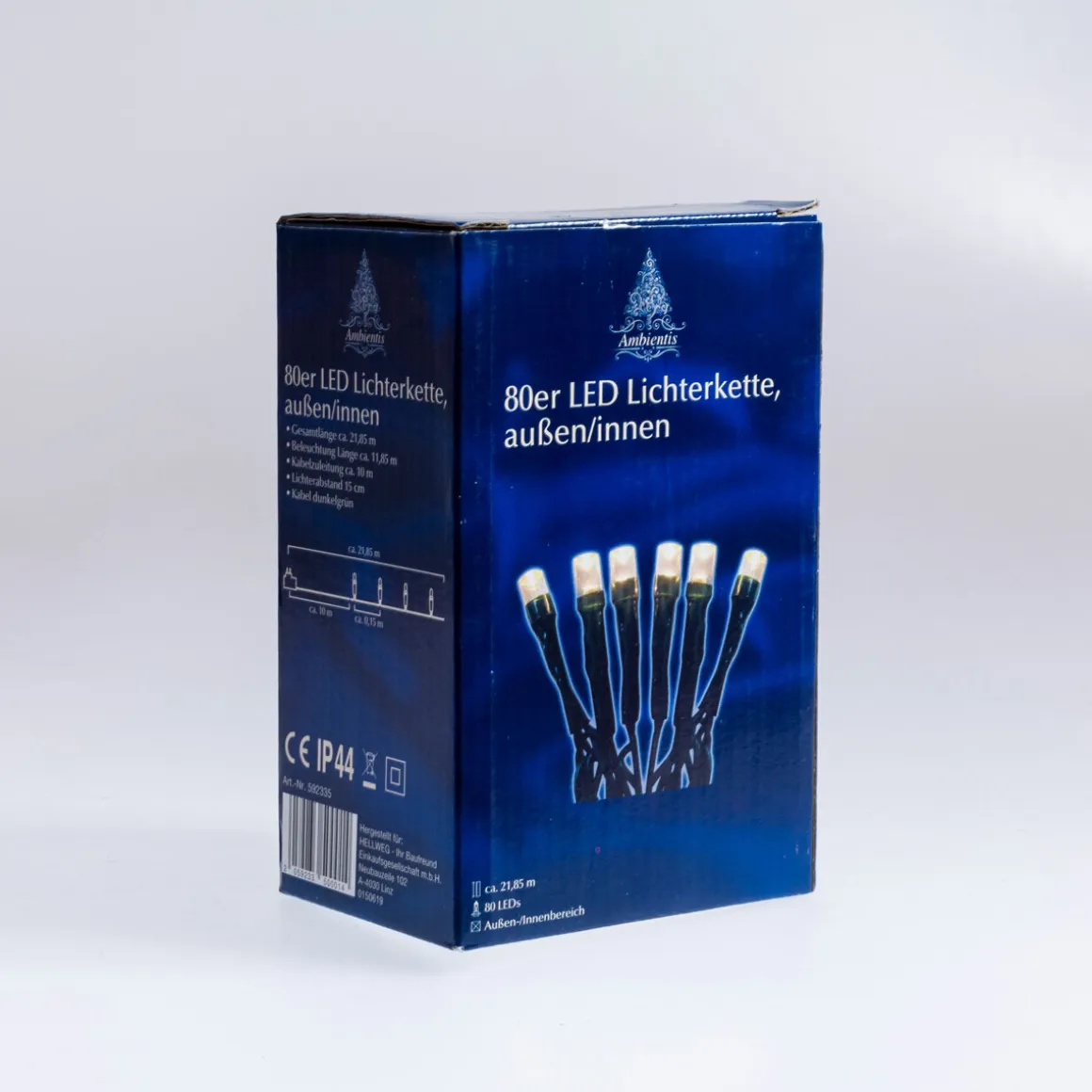 Ambientis LED-Außenlichterkette 80 warmweiße LED