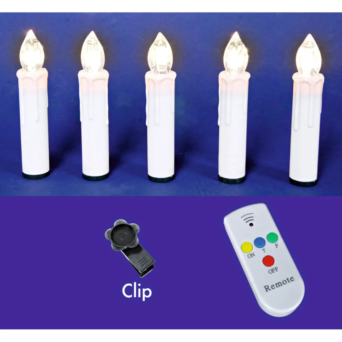 Ambientis LED-Baumkerzen-Set kabellos 10 Stück für Außen