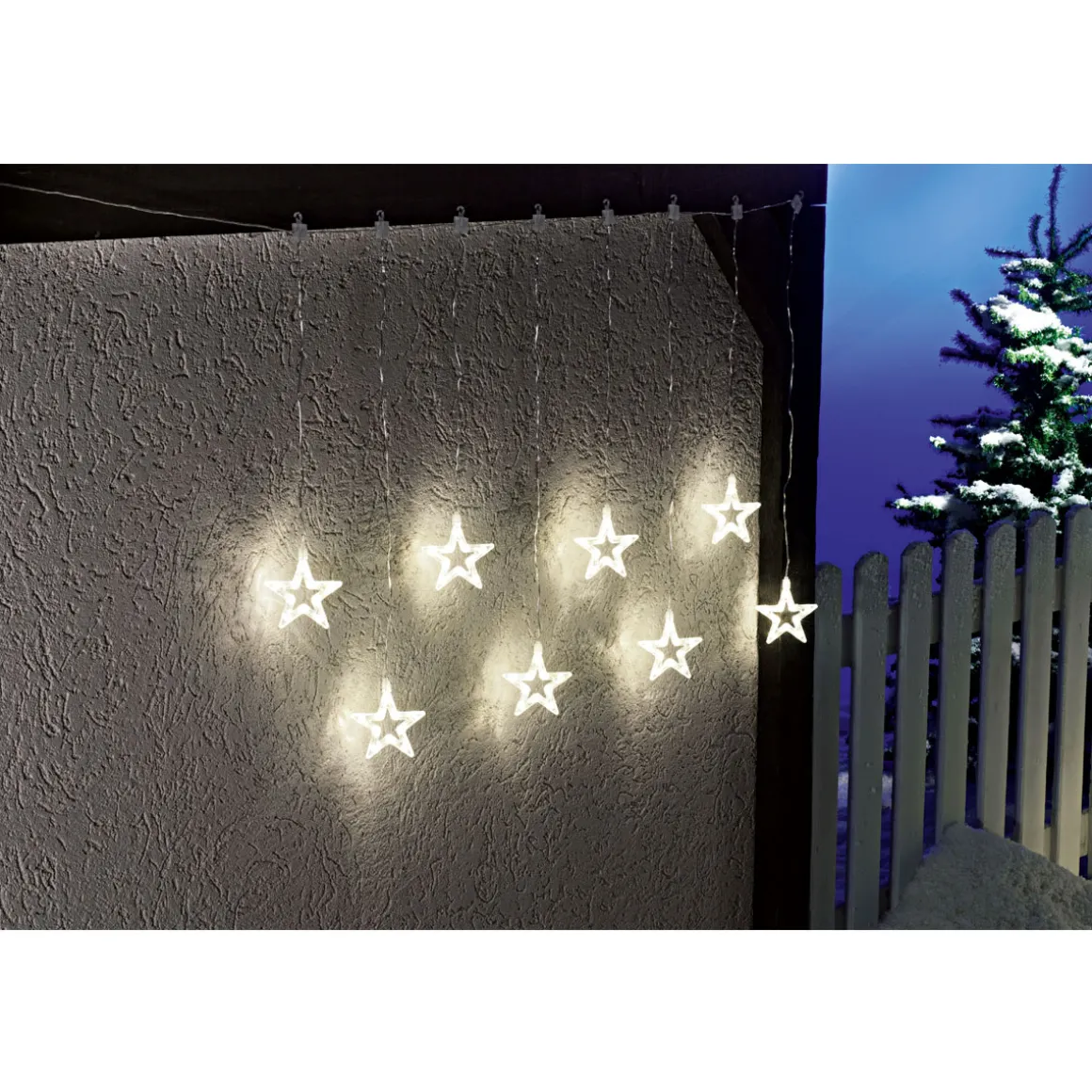 Ambientis Sternen-Lichterkettenvorhang für Außen