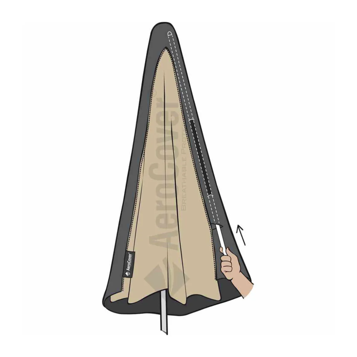 Ampelschirm-Schirmhülle Aero Cover 250 x 85 cm