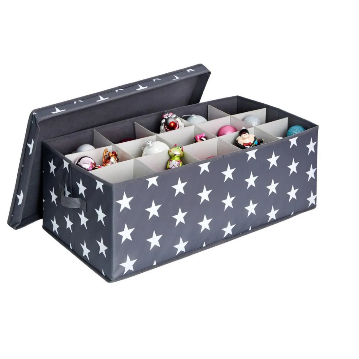 Aufbewahrungsbox für z.B Weihnachtskugeln weiß 30 Fächer