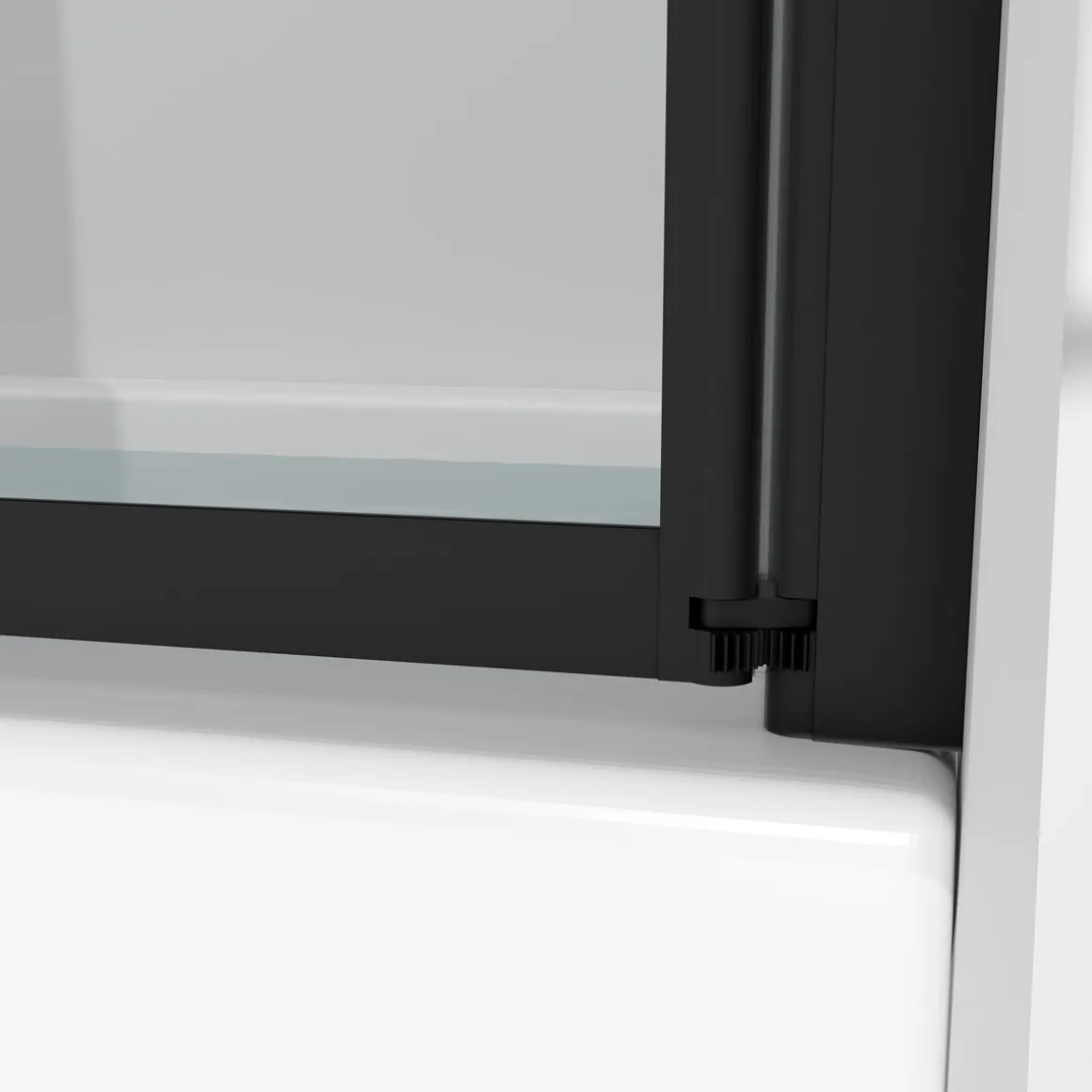 Aurlane Badewannenfaltwand Triple schwarz 125 143 cm