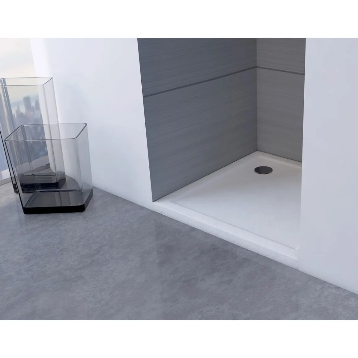 Aurlane Duschtasse Pedra 90 x 90 x 4 cm