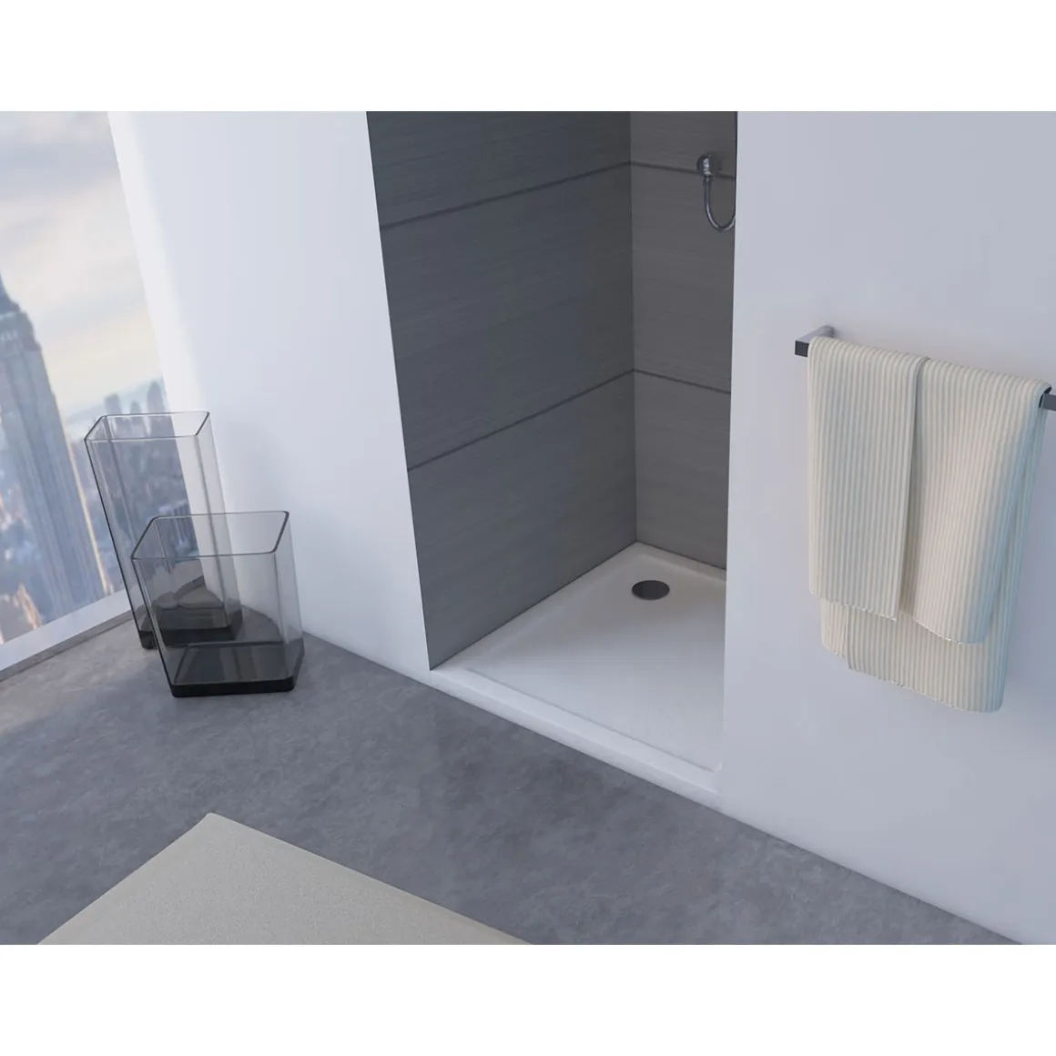 Aurlane Duschtasse Pedra 90 x 90 x 4 cm