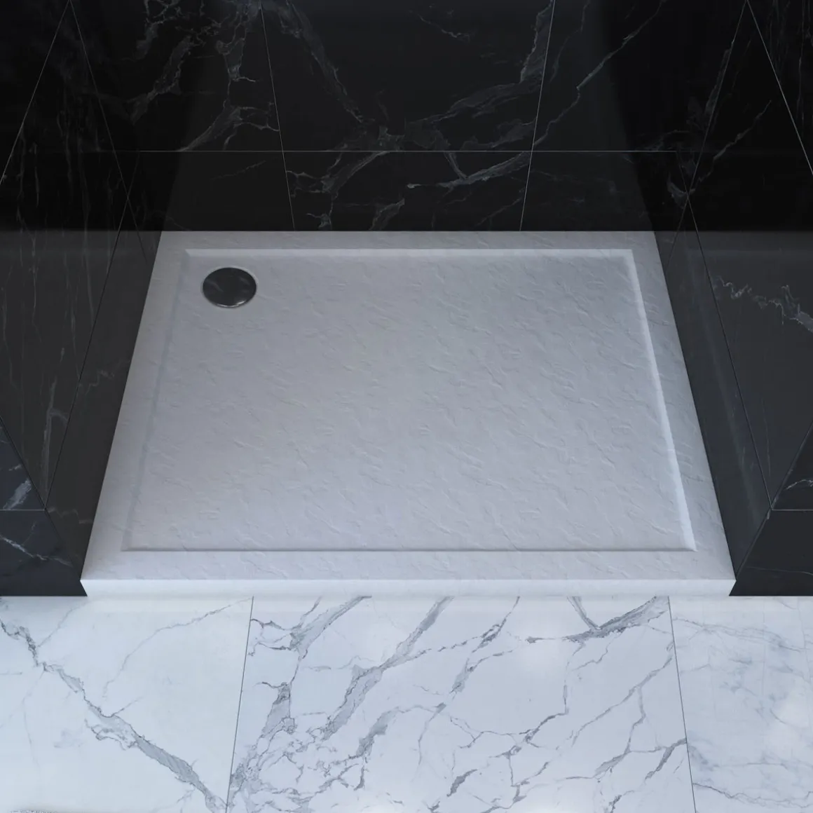 Aurlane Duschtasse Pedra 90 x 90 x 4 cm