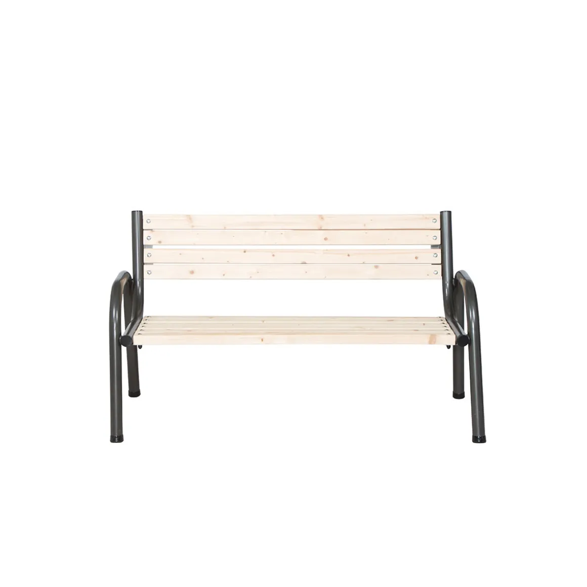 Bank „Park“ 3-Sitzer, 77x150x84 cm, anthrazit, Flächen aus Kiefernholz