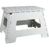 Basic Klapphocker grau 35 x 28,5 x 22 cm rutschfest mit Tragegriff