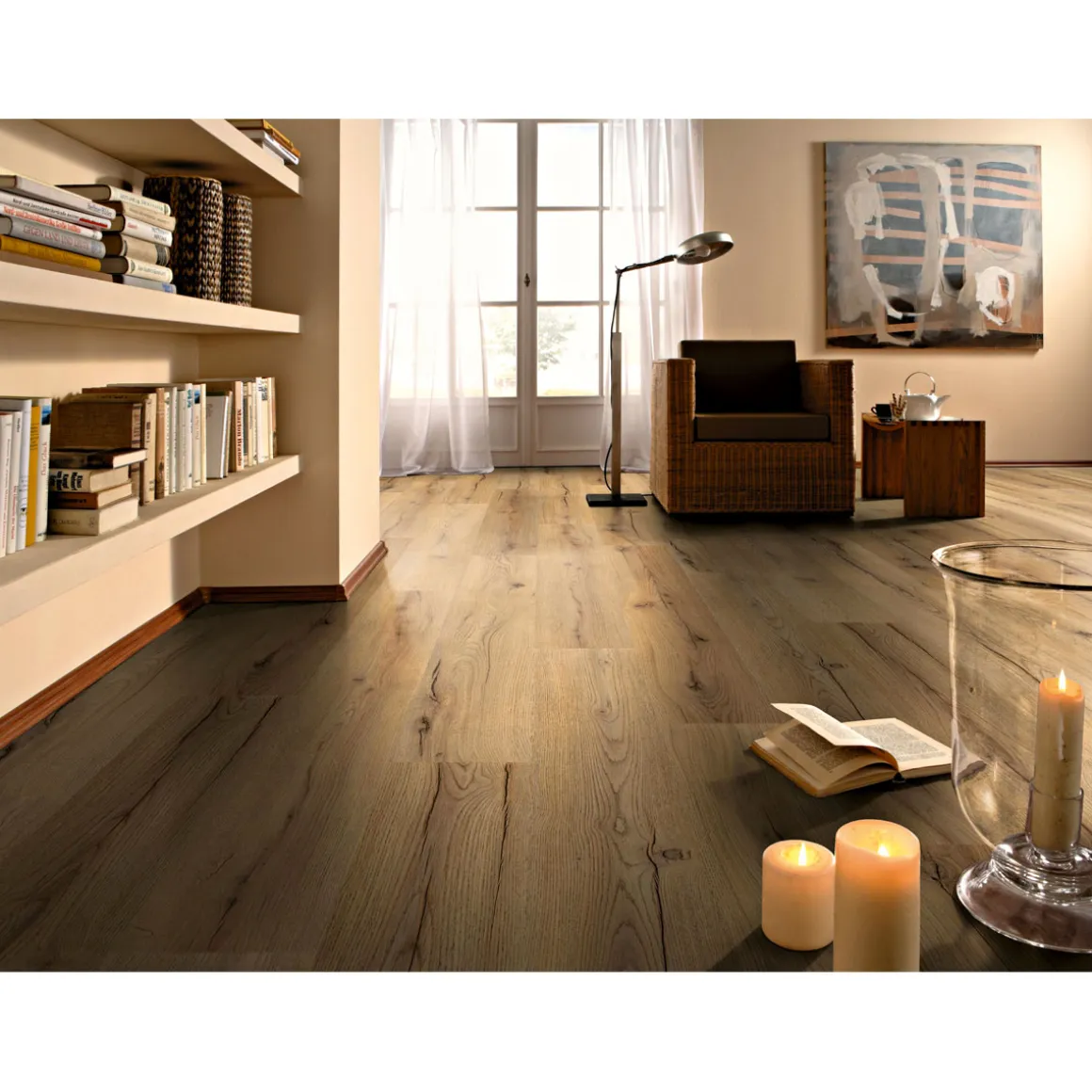 Basic Laminatboden Century Oak beige 138 x 19,3 cm