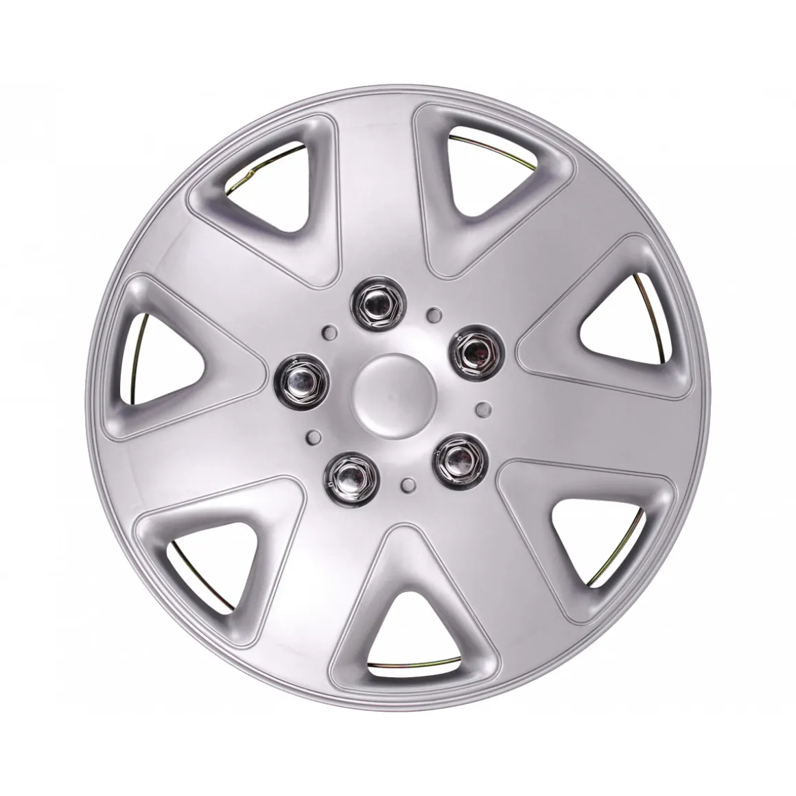 Basic Radzierblenden-Set 14 Zoll silber 4-teilig