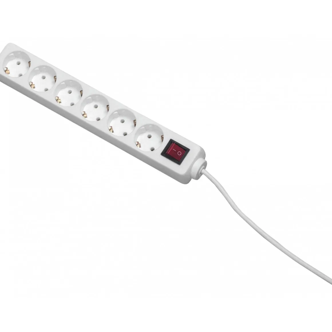 Basic Steckdosenleiste 6-fach weiß