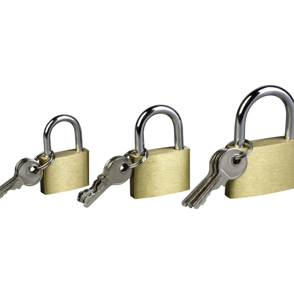 Basic Vorhangschlossset versch Größen 3 teilig