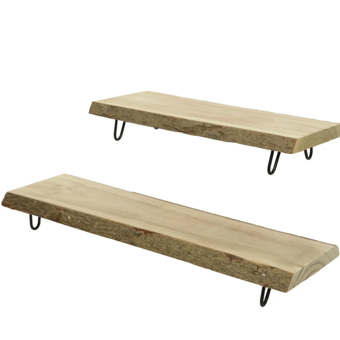Baumstamm Tablett auf Fuss 22 x 70 x 3 cm