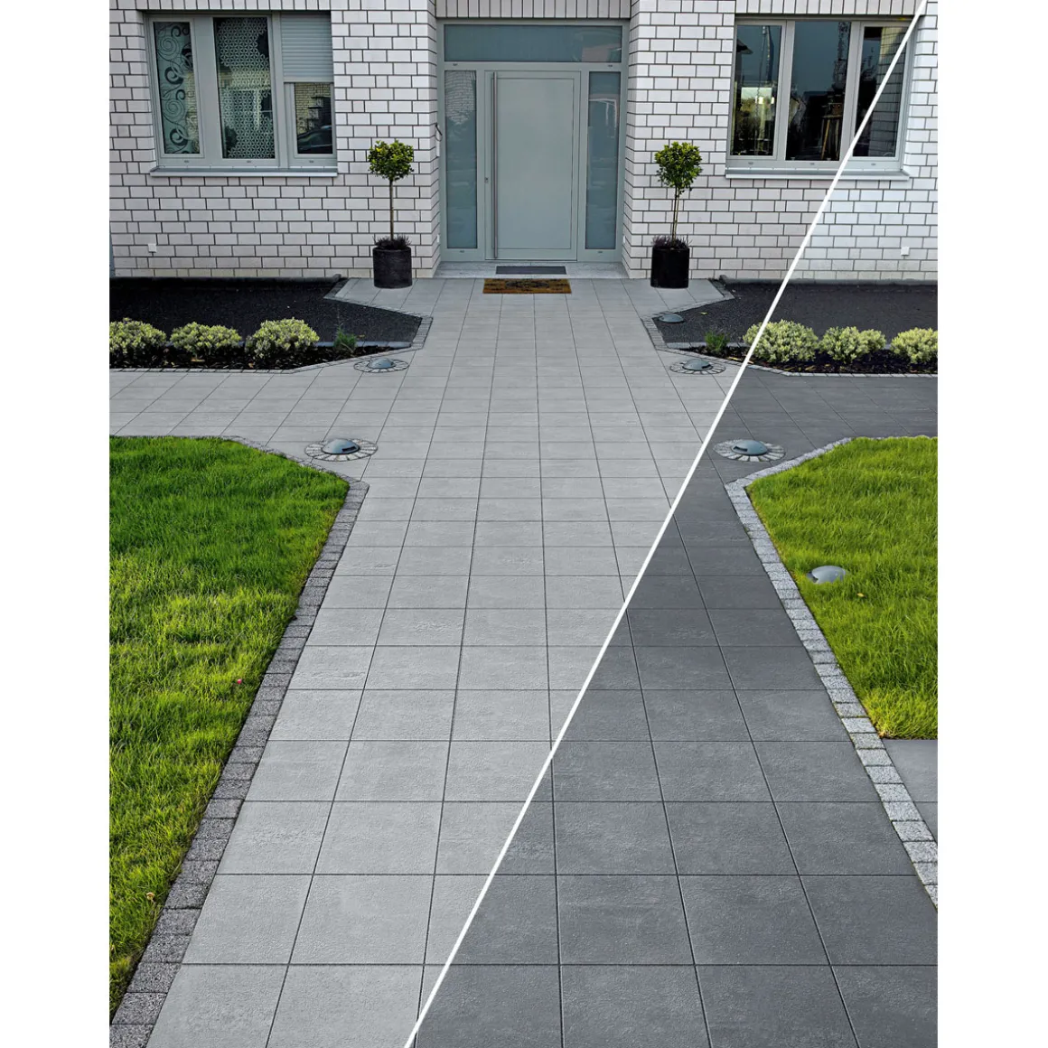 Beton-Gehwegplatte grau 50 x 50 x 4 cm