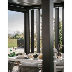 Biohort Lamellenseitenwand Gr. 3,5m dunkelgrau-metallic