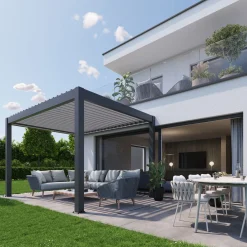 Biohort Pergola Gr. 3,5 x 3,5 dunkelgrau-metallic