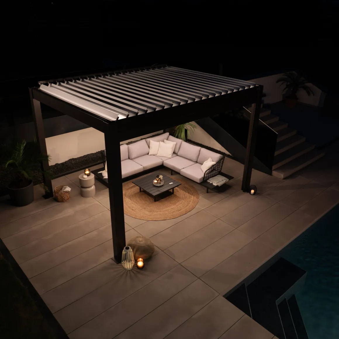 Biohort Pergola Gr. 3 x 3 dunkelgrau-metallic