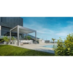 Biohort Pergola Gr. 4 x 3,5 quarzgrau/silber-metallic